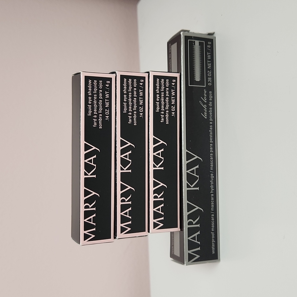 Mary Kay Waterproof Mascara and 3 Liquid Eyeshadows Bundle
